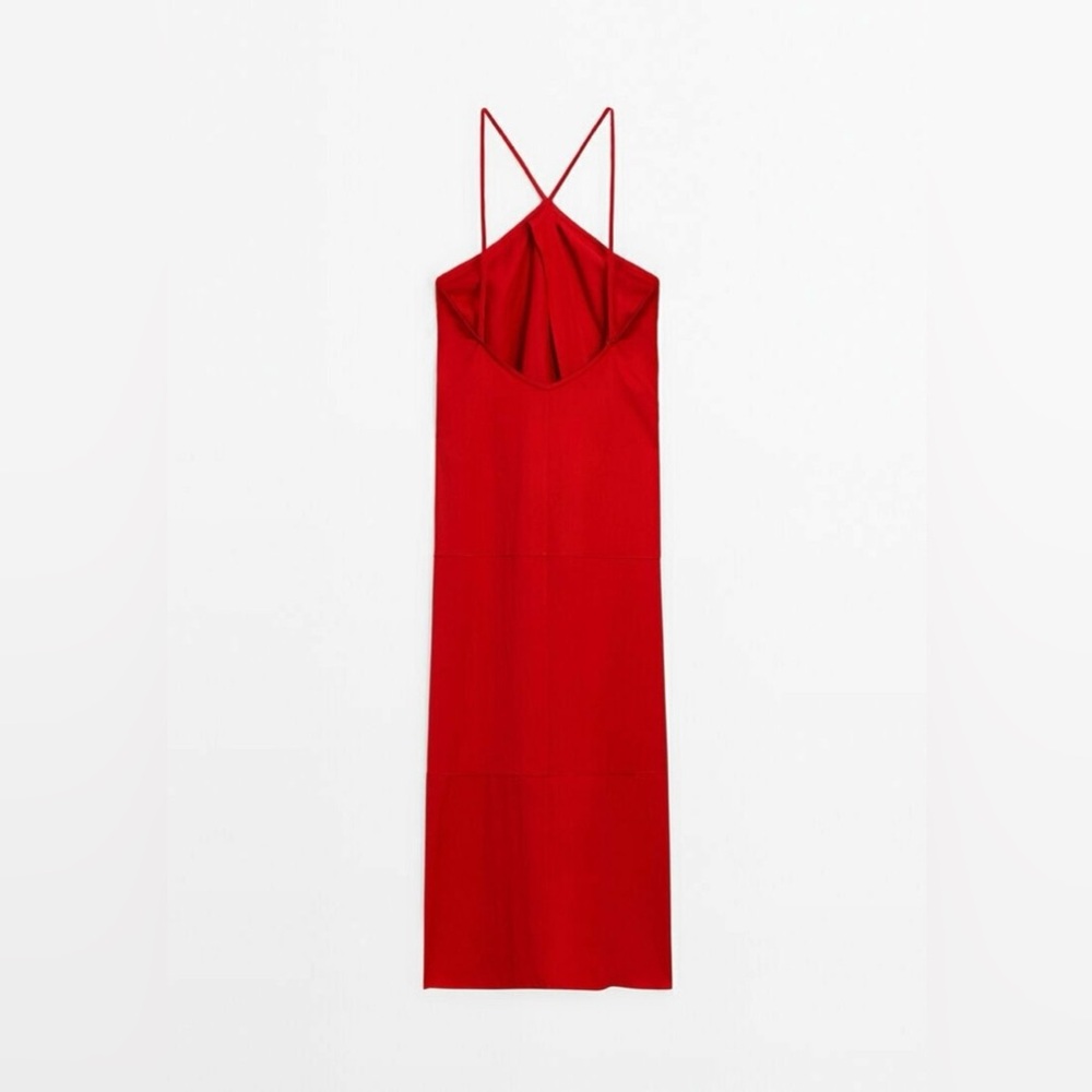 Massimo Dutti ~ Halter Midi Dress - Picture 5 of 9